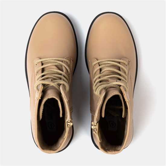 Дамски ботуши Боти Saw It First Biker Ankle Boots Women Camel Боти Saw It First Biker Ankle Boots Women Camel Дамски ботуши