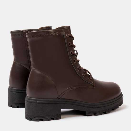 Дамски ботуши Боти Saw It First Biker Ankle Boots Women Dk Chocolate Боти Saw It First Biker Ankle Boots Women Dk Chocolate Дамски ботуши