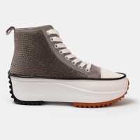 Firetrap Дамски Високи Кецове Platform Hi Top Ladies Trainers Сив блестящ 