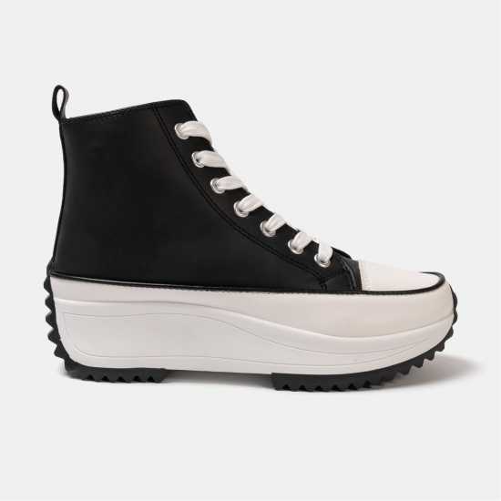 Firetrap Дамски Високи Кецове Platform Hi Top Ladies Trainers Черно 