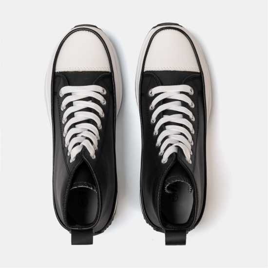 Firetrap Дамски Високи Кецове Platform Hi Top Ladies Trainers Черно 