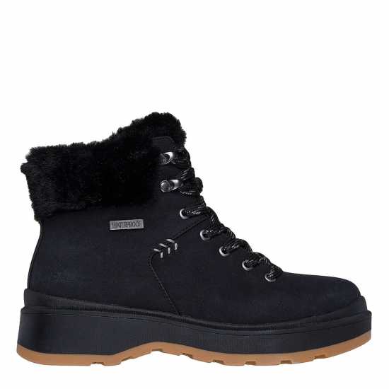 Skechers Здрави Ботуши Cozy Fashion Hiker Lace Up Wedge Bo Rugged Boots Womens  