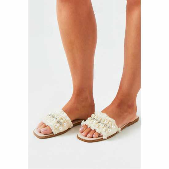 Missy Empire Diamante Vamp Espadrille Flatform Sandals  Дамски обувки