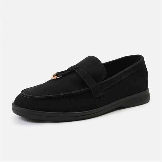 Wheres That From Slip On Trim Loafers Черно замъчено 