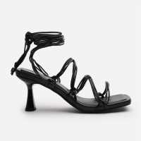 Wheres That From Square Toe Block Heel Court Shoes Черно 