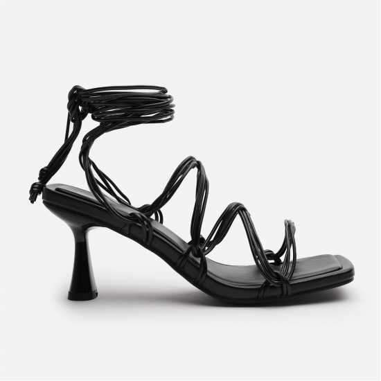 Wheres That From Square Toe Block Heel Court Shoes Черно 