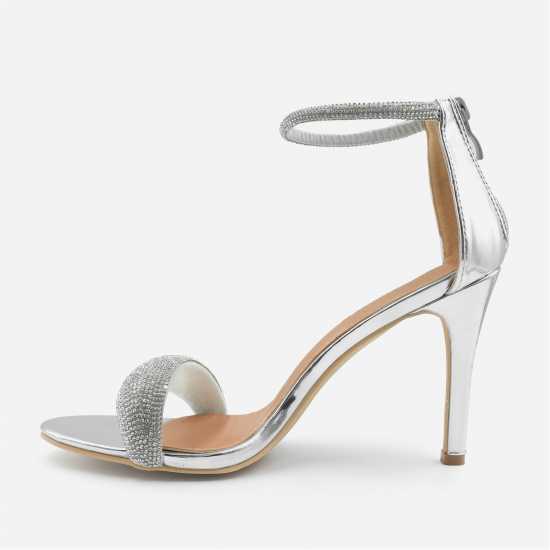 Wheres That From High Heel Sandals With Diamante Ankle Strap  