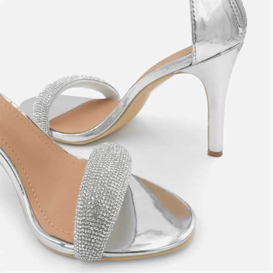 Wheres That From High Heel Sandals With Diamante Ankle Strap  