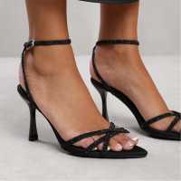 Wheres That From Cross Over Strap With Gem Detailing Heels.  