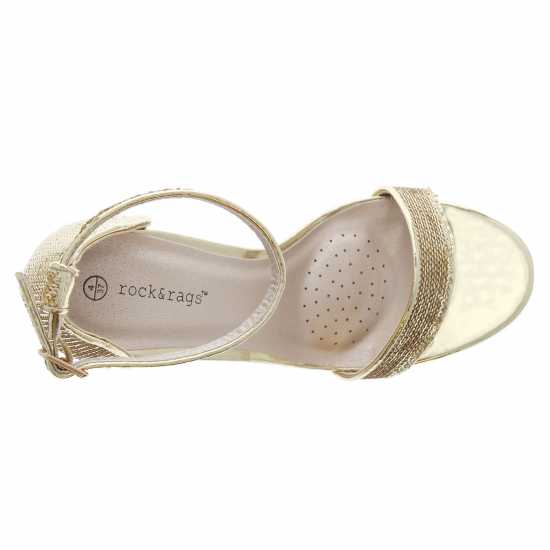 Дамски сандали и джапанки Rock And Rags Дамски Сандали Sequin Sandals Ladies Gold Rock And Rags Дамски Сандали Sequin Sandals Ladies Gold Дамски сандали и джапанки
