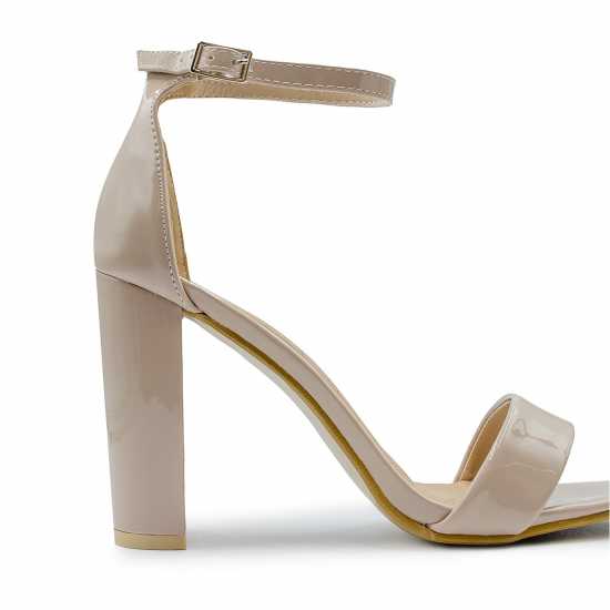 Wheres That From Women's Black Strap Block Heel Court Shoes  