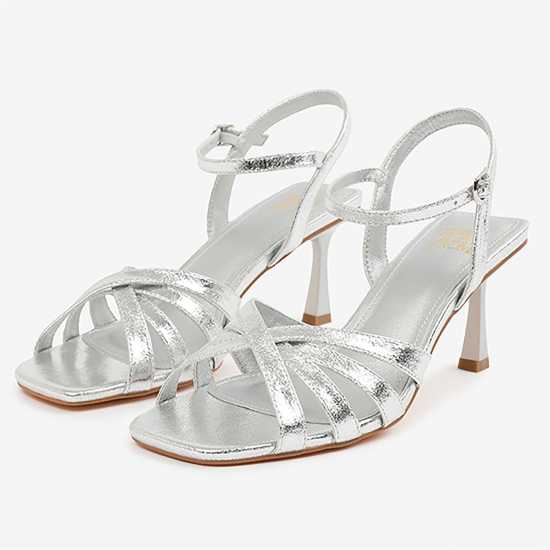 Wheres That From Women's Block Heel Court Shoes Сребърно 