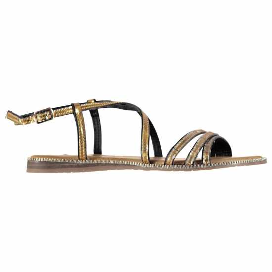 Дамски сандали и джапанки Full Circle Дамски Сандали Gold Detail Ladies Sandals Black/Gold Full Circle Дамски Сандали Gold Detail Ladies Sandals Black/Gold Дамски сандали и джапанки