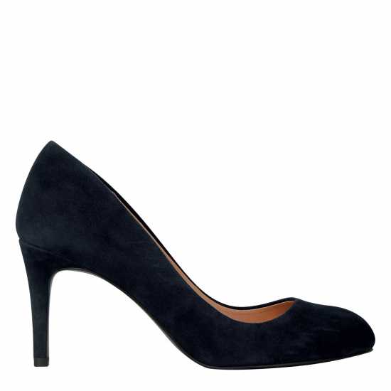 Linea Stiletto Almond Shoes Navy Suede - Дамски обувки