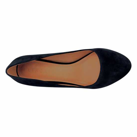 Linea Stiletto Almond Shoes Navy Suede - Дамски обувки