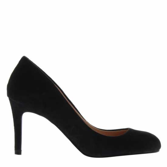 Linea Stiletto Almond Shoes Black Suede - Дамски обувки
