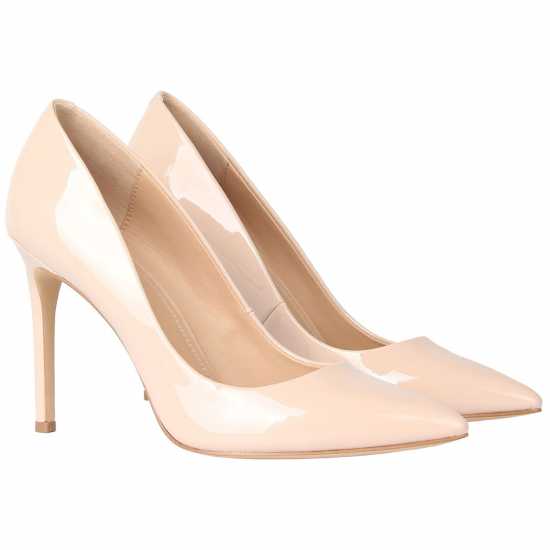 Linea Stiletto High Heel Shoes Nude Patent - Дамски обувки
