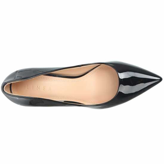 Linea Stiletto High Heel Shoes Black Patent - Дамски обувки