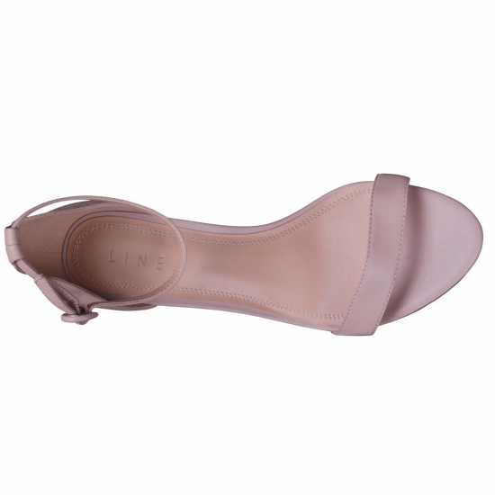 Linea Strap High Heeled Sandals Nude Leather - Дамски обувки