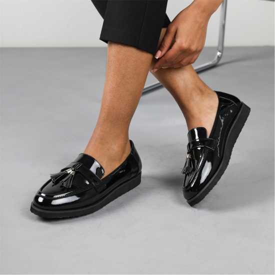 Wheres That From Women's Tassel Loafers Черен Патент Wheres That From Women's Tassel Loafers Черен Патент