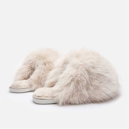 Wheres That From Fluffy Faux Fur Mule Slippers  