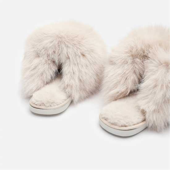 Wheres That From Fluffy Faux Fur Mule Slippers  