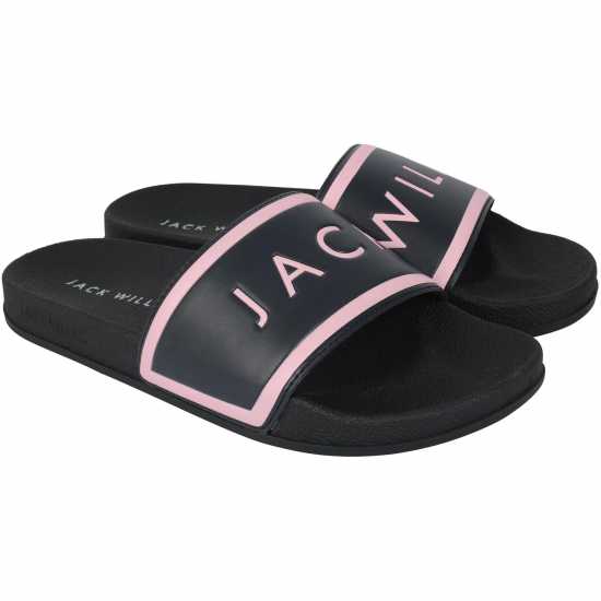 Дамски сандали и джапанки Jack Wills Logo Sliders Морска синьо Jack Wills Logo Sliders Морска синьо Дамски сандали и джапанки