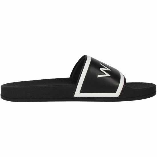 Jack Wills Logo Sliders Black Дамски сандали и джапанки