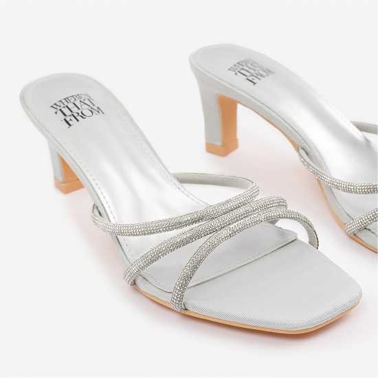 Wheres That From Block Heels Ld99 SilverNEWSatin Wheres That From Block Heels Ld99 SilverNEWSatin