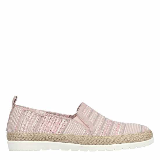 Skechers Engineered Woven Twin Gore Slip On Espadrilles Womens  