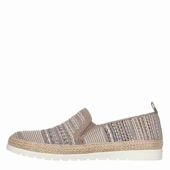 Skechers Women's Engineered Woven Twin Gore Slip On Espadrilles Multi 
