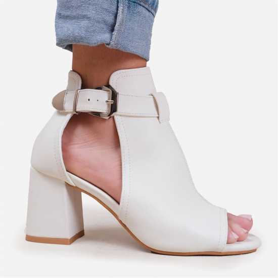 Дамски ботуши Wheres That From Lisa Open Toe Block Heels Ladies White Wheres That From Lisa Open Toe Block Heels Ladies White Дамски ботуши