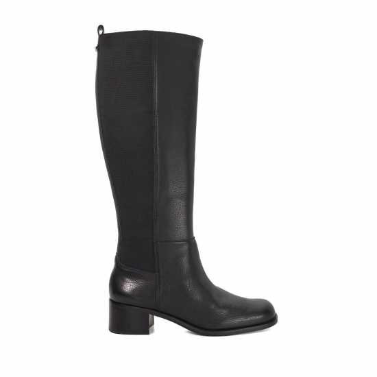 Дамски Високи Ботуши Dune London Women's Turner Knee High Boots Черна кожа Дамски Високи Ботуши Dune London Women's Turner Knee High Boots Черна кожа