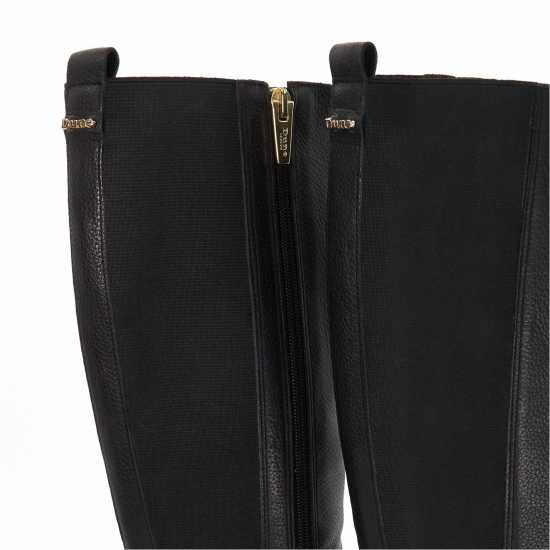 Дамски Високи Ботуши Dune London Women's Turner Knee High Boots Черна кожа Дамски Високи Ботуши Dune London Women's Turner Knee High Boots Черна кожа