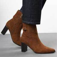 Дамски Боти Wheres That From Block Boot Ld61 Cognac LY Suede Дамски Боти Wheres That From Block Boot Ld61 Cognac LY Suede