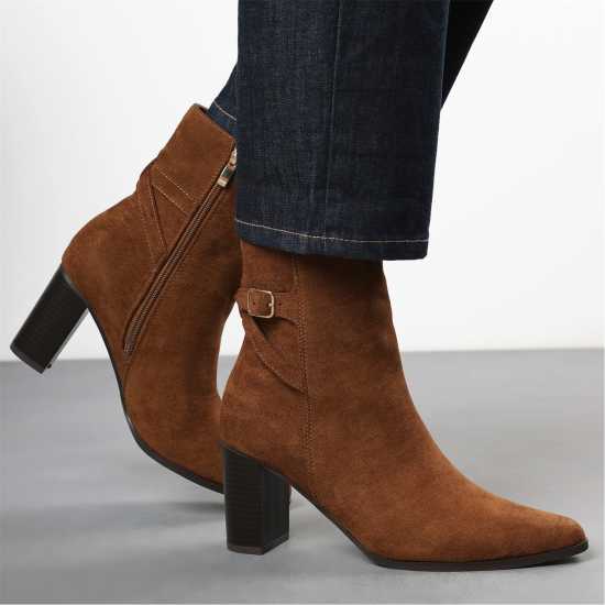 Дамски Боти Wheres That From Block Boot Ld61 Cognac LY Suede 