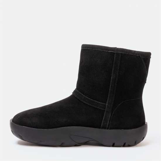 Golddigga Боти Snug Womens Classic Slip On Ankle Boots Black Дамски ботуши