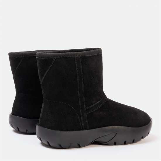 Golddigga Боти Snug Womens Classic Slip On Ankle Boots Black Дамски ботуши