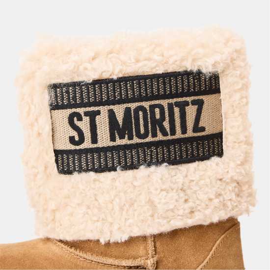 Steve Madden Ботуши С Топла Подплата Women's St. Moritz Snug Boots Chestnut 