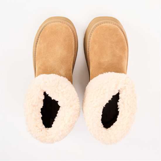 Steve Madden Ботуши С Топла Подплата Women's St. Moritz Snug Boots Chestnut 