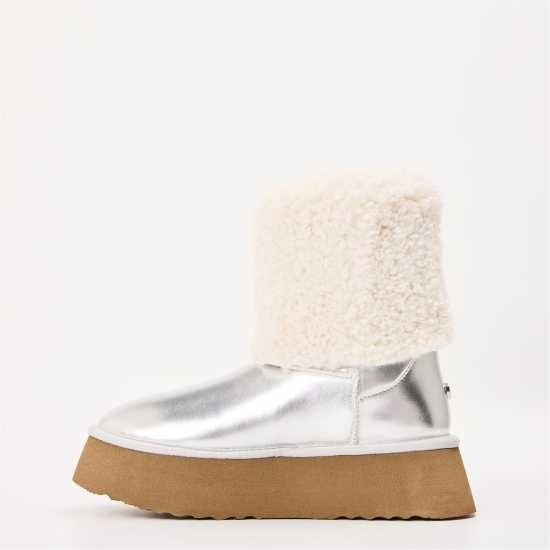 Steve Madden Ботуши С Топла Подплата Women's St. Moritz Snug Boots Silver Steve Madden Ботуши С Топла Подплата Women's St. Moritz Snug Boots Silver