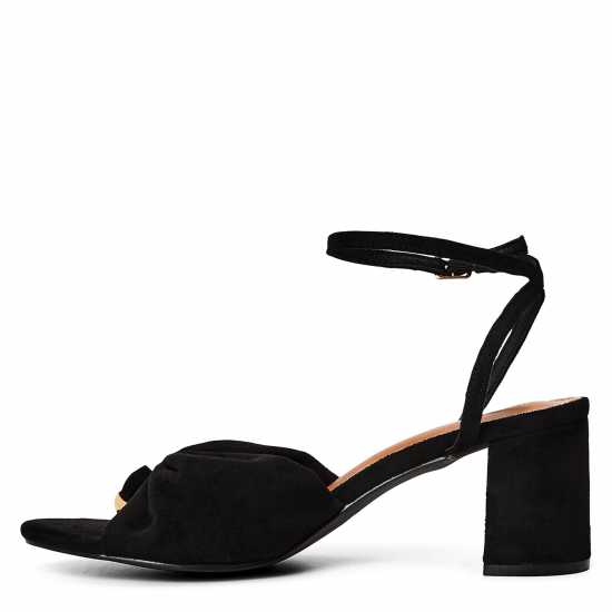 Where’S Block Heel Ruched Buckle Sandal  