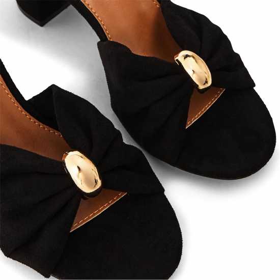 Where’S Block Heel Ruched Buckle Sandal  