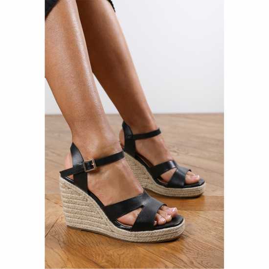 Wheres That From Where’S Cut Out Strap Detail Wedge Shoes  