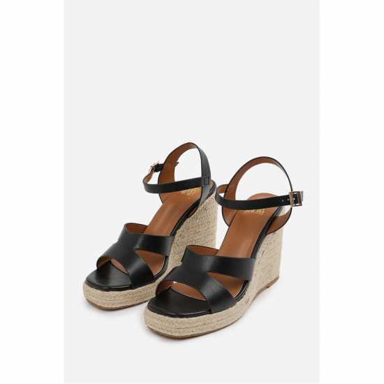 Wheres That From Where’S Cut Out Strap Detail Wedge Shoes  