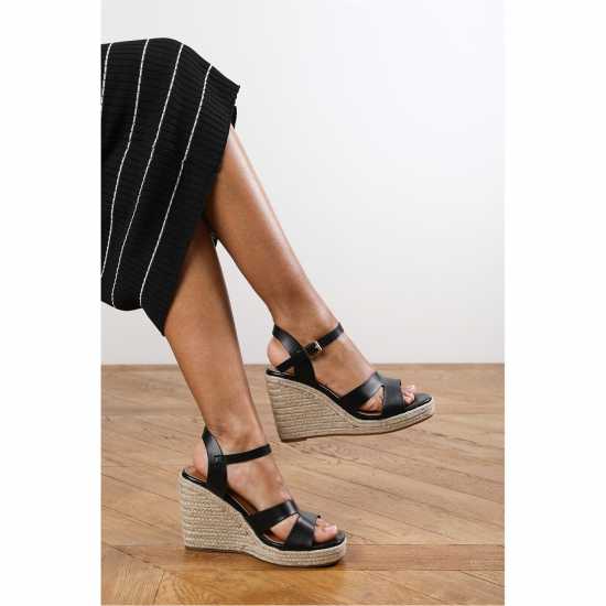 Wheres That From Where’S Cut Out Strap Detail Wedge Shoes  