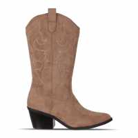 Faux Suede Western Boots