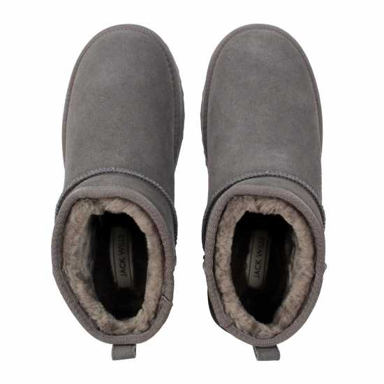 Ботуши С Топла Подплата Jack Wills Low Snug Boots Womens Grey Дамски ботуши