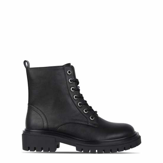 Дамски ботуши I Saw It First Lace Up Faux Leather Boots I Saw It First Lace Up Faux Leather Boots Дамски ботуши