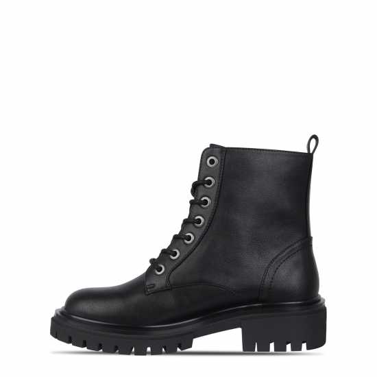 Дамски ботуши I Saw It First Lace Up Faux Leather Boots I Saw It First Lace Up Faux Leather Boots Дамски ботуши